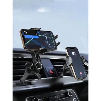 Универсальный держатель для телефона в вентиляционное отверстие автомобиля – Y-образная конструкция без препятствий с регулируемым зажимом, совместим со всеми смартфонами
