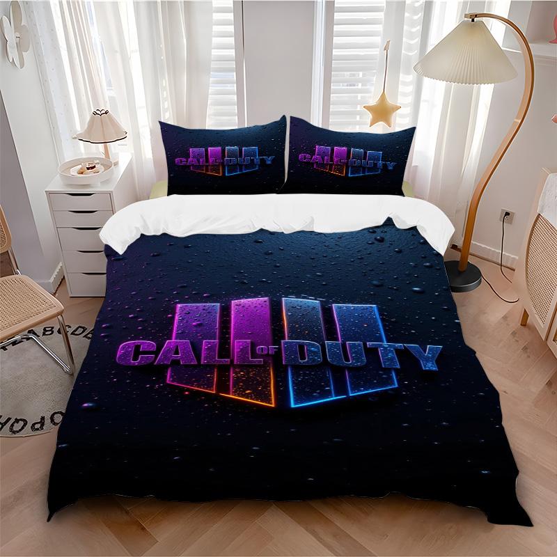 Call Duty Bedding 3 Piece Set HD Print Duvet Cover Pillowcases for Teens Adult Bedroom Decoration Christmas Gift