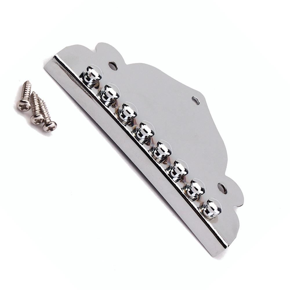 With 3Pcs Screws Mandolin Tailpiece Silver Mandolin Bridge Replacement For Mandolin Instrument