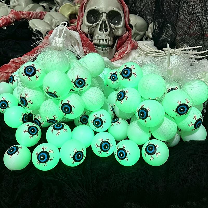 Набор из 12 пластиковых глазных яблок на Хэллоуин в сетчатом мешке для вечеринки, декораций сцены и тематических мероприятий