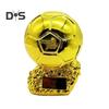 Golden Ball Award Figurine World Soccer Player Trophy Replica Resin Statue Sculpture Desktop Decoration Ornament Sports Fans Athletes Collectible Gift