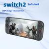Защитный чехол для Nintendo Switch 2, прозрачная противоударная TPU крышка для игровой консоли с 6 слотами для игровых карт