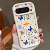 Blue Butterfly Floral Pattern Case For Google Pixel 10 Pro XL Shockproof Bumper Silicone Cover For Pixel 9A 9 8 7 Pro 8A 7A