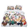 3D Hot sale anime Demon Slayer duvet cover and pillowcase kids' double bed bedding set home bedroom decor gift for boys Girl