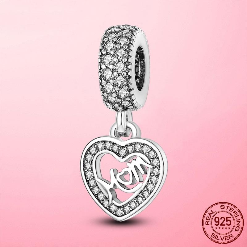 Горячая подвеска в виде сердца в виде компаса, подвеска в виде бусины, серебряная подвеска 925 пробы, оригинальный браслет MULA, сделай сам для изготовления ювелирных изделий