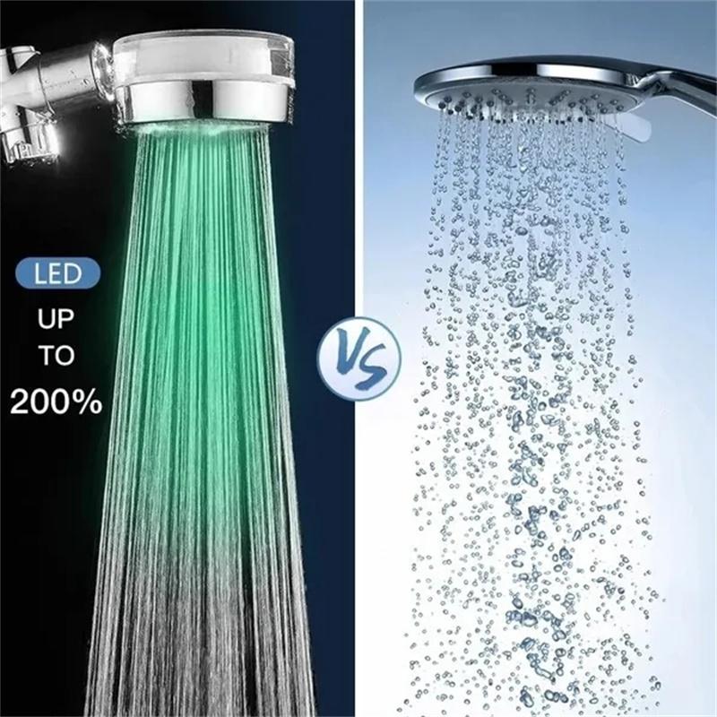 7 Color LED Shower Head Shower Automatic Color Changing Water Saving Shower Filter Shower Head With/No Rgb Temperature Control