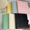 A6/A5 Macaroon 18 Colors PU Leather DIY Binder Photocards Collect Book Diary Agenda Planner Cover Album Stationery Notebook