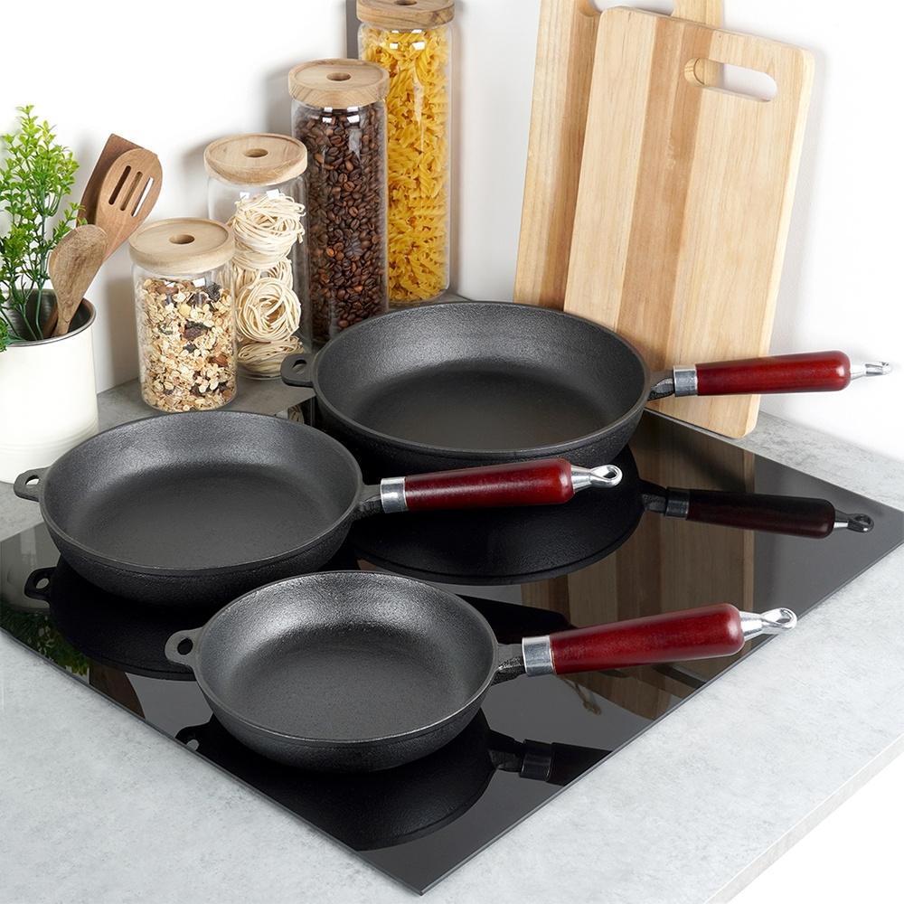 Set Of Cast Iron Frying Pans Cast Line 20 / 24 / 28 Cm 3 Pcs.