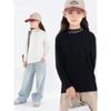 Girls' Half Turtleneck Base Shirt Autumn Winter Children's Long Sleeve Mid-High Neck Inner Top A-Class Big Kids Warm Top