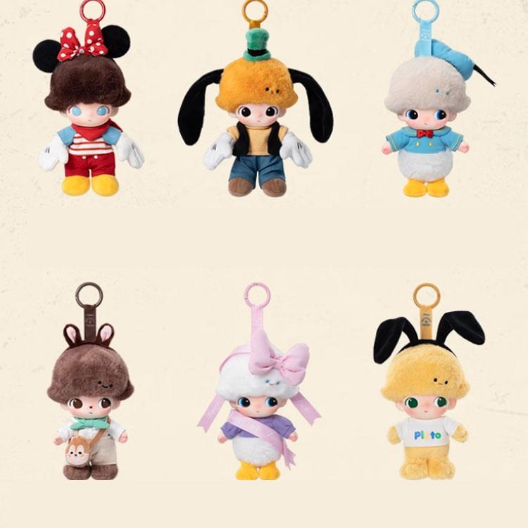 POP MART Dimoo World X Disney Серия Микки Телешоу Секретное издание Виниловый Плюшевый Брелок, Одиночная Коробка-сюрприз