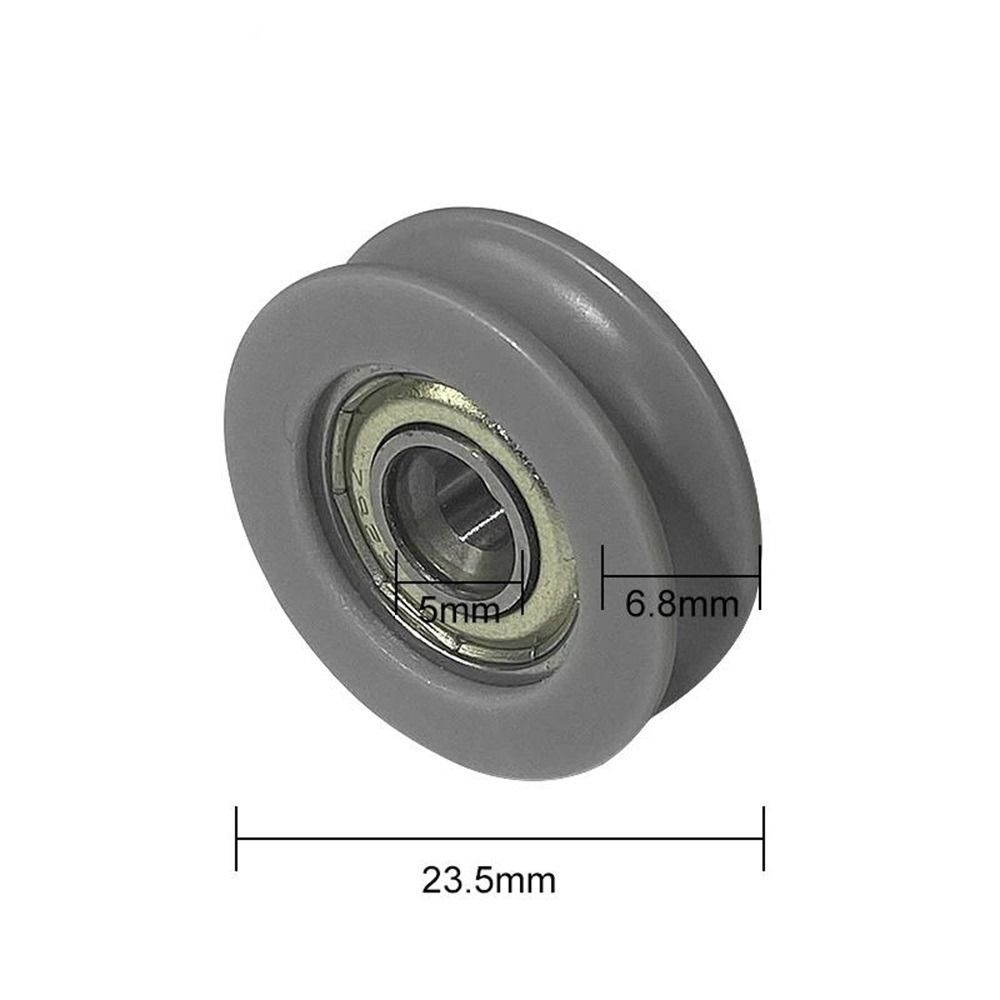 10Pcs Nylon POM Bearing Pulley Stainless Steel Rubber-Coated Pulley  for Doors Windows