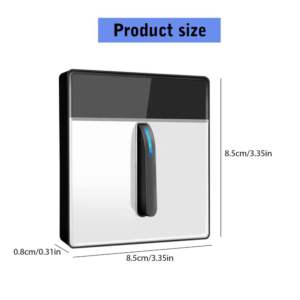 Wall Button Light Switches Tempered Glass Panel LED Switches 1/2/3 Gang Wall Glasses Panel Switches with Led Indicator