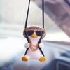 AYILIS Car Rearview Mirror, Decoration, Cute, Duck Duck, Swing, Straw Hat, Swing, Car Decoration, Car Accessory, Car Decoration (Gold Chain)