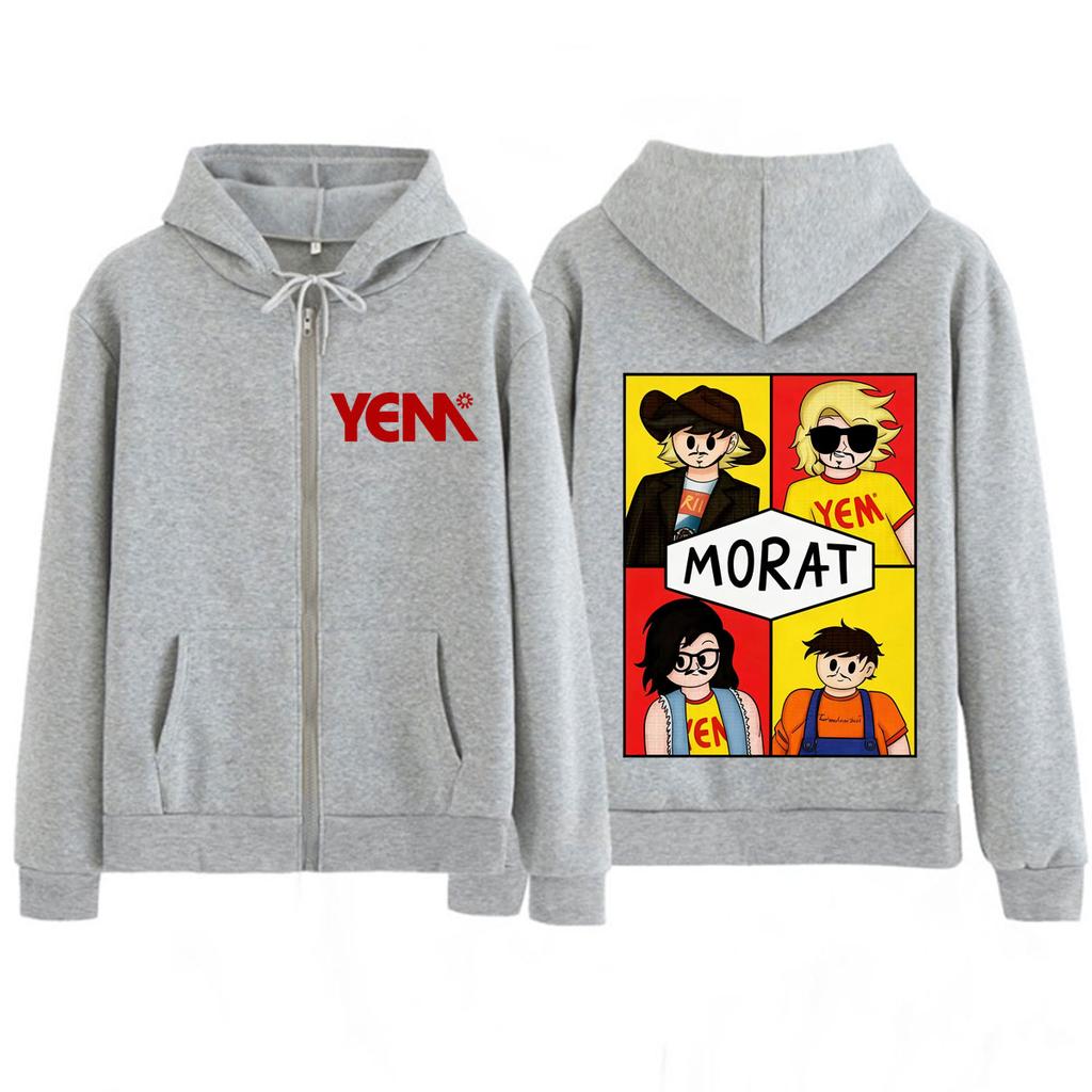 Morat Yem Ya Es Manana Tour Print Zipper Hoodies Men Women Fashion Sweatshirts Casual Gothic Punk Oversized Zipper Jacket