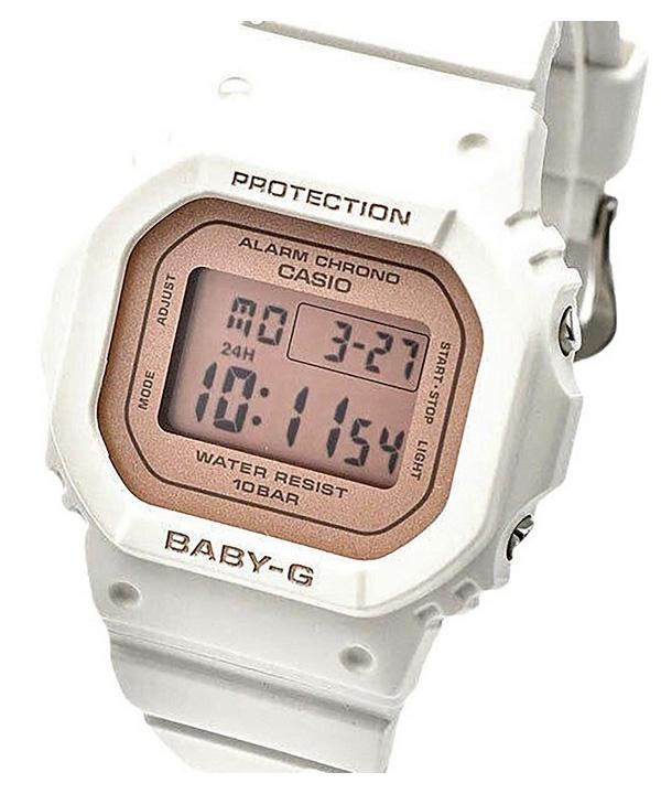 Casio Baby-G Цифровые кварцевые женские часы с белым полимерным ремешком BGD-565SC-4 100M