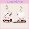 Плюшевый брелок Hello Kitty с цветком и кружевным платьем, для подарка коллекционерам