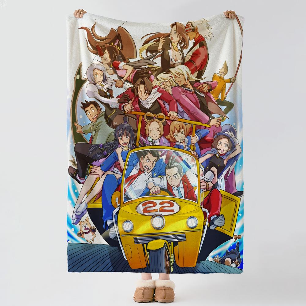 Игра A-Ace Attorney-y Бросьте Толстое Уютное Фланелевое Одеяло, Многоцелевое Использование В Помещении На Улице Ежедневный Сон