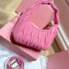 Feminine Pleated Shoulder Bag with Logo  Cloud Package  Bags  Shopping Bags  Luxury Designer