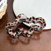 Trendy Leopard Print Mixed Material Hair Claw Clip Perfect For Use Everyday