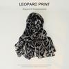 Wind Personality Leopard Print Scarf Cotton and Linen Feel Shawl Thin Autumn and Winter New Fashion Clothing Accessories