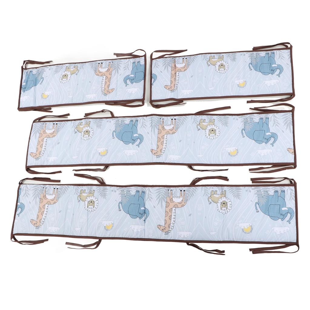 Crib Circumference Breathable Crash Proof Safe Bed Side Soft Wrap Protection Bumper Pad for Boys
