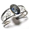 Sodalite Gemstone 925 Silver Plated Handmade Jewelry Cuff Bangle