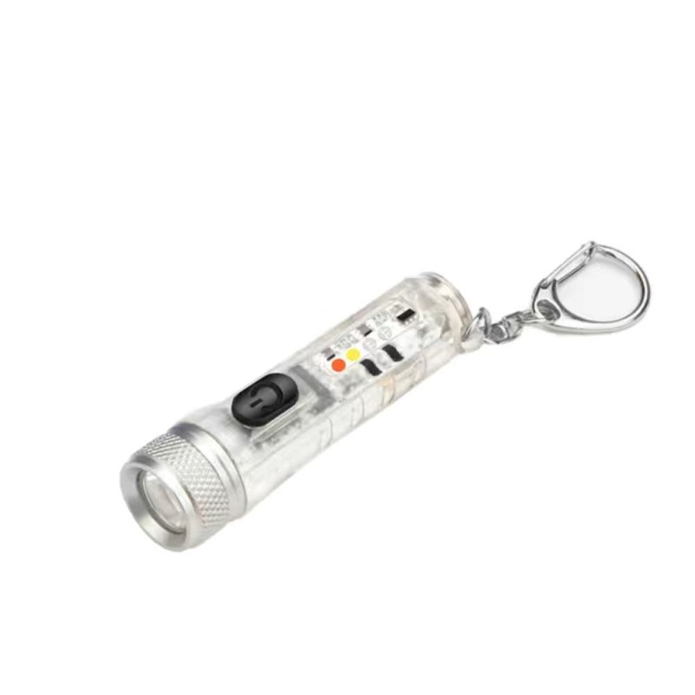 Мини-фонарик с зарядкой Type-C, аварийный фонарь, брелок-фонарик с магнитом, легкий портативный фонарик из ABS, для кемпинга