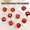 12PCS Love Wedding Decoration Home Pendant Peach Heart Electroplating Ball Party Decoration Atmosphere Decoration Christmas Deco