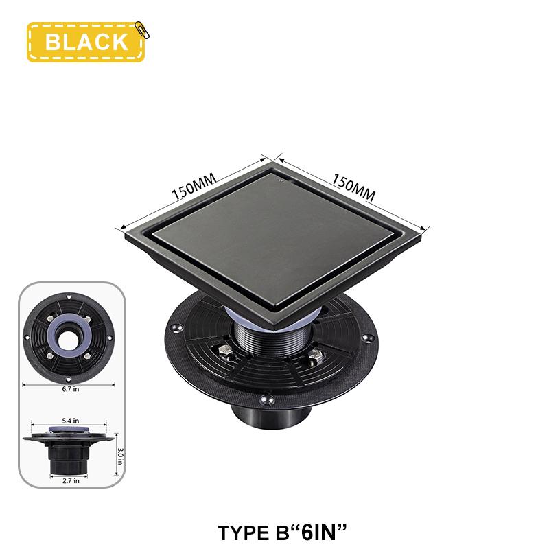 Квадратный невидимый слив из нержавеющей стали для пола, дезодорирующий фильтр для мусора, слив для душа, слив для пола, фильтр для воды, аксессуары для ванной комнаты