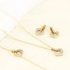 Hot Selling 14K Gold Plated Stainless Steel Set Necklace Bracelet Earrings Fashion Jewelry Gift Customization Durable