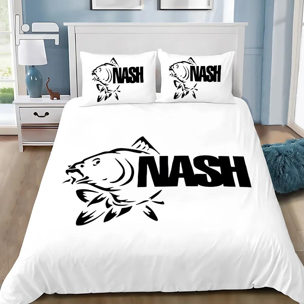 Nash Fishing Logo Duvet Cover Pillowcase Bedding Set Adult BoyGirl Bedroom Decoration Single Double Large Size
