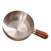 Практичная суповая миска с изолированной деревянной ручкой, утолщенная кастрюля из нержавеющей стали для лапши, каши и универсального использования