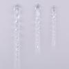 12 Pcs Clear Crystal-like Icicles Pendant Realistic Icicle Hanging Ornament Simulated Spiral Ice