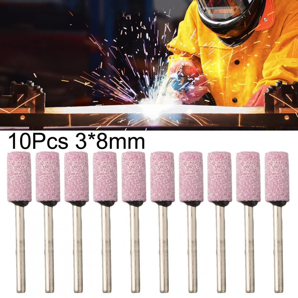 Монтированная шлифовальная головка цилиндрическая с плоской головкой для роторной машины оранжевая