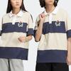 adidas originals CHARR Cartoon Striped Colorblock Polo Shirt Yellow HR3467