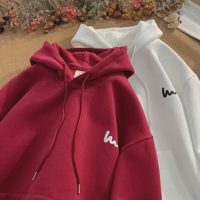 2024 Men's High Street Loose Large Hooded Sweatshirt - Spring/Autumn Hong Kong Style