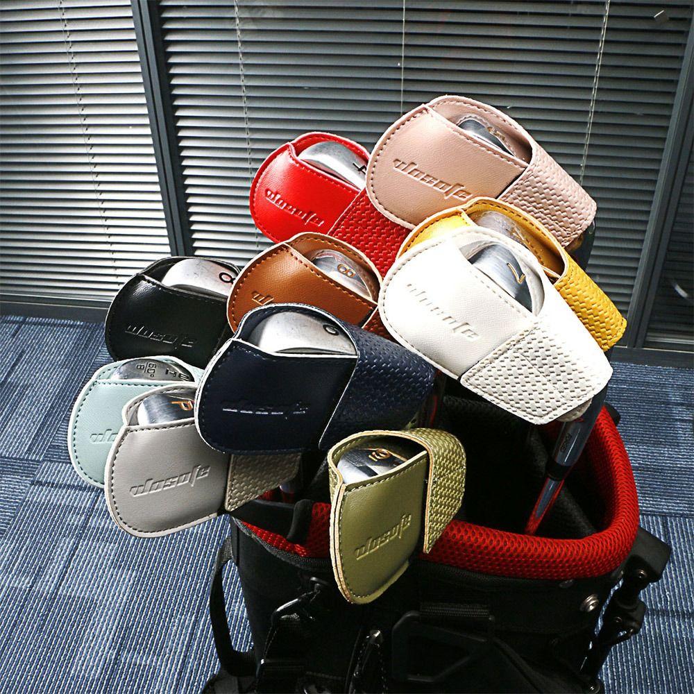 Аксессуары из искусственной кожи, железный чехол для головы для гольфа, защитный чехол для удочки для гольфа, чехлы для головы для гольф-клуба