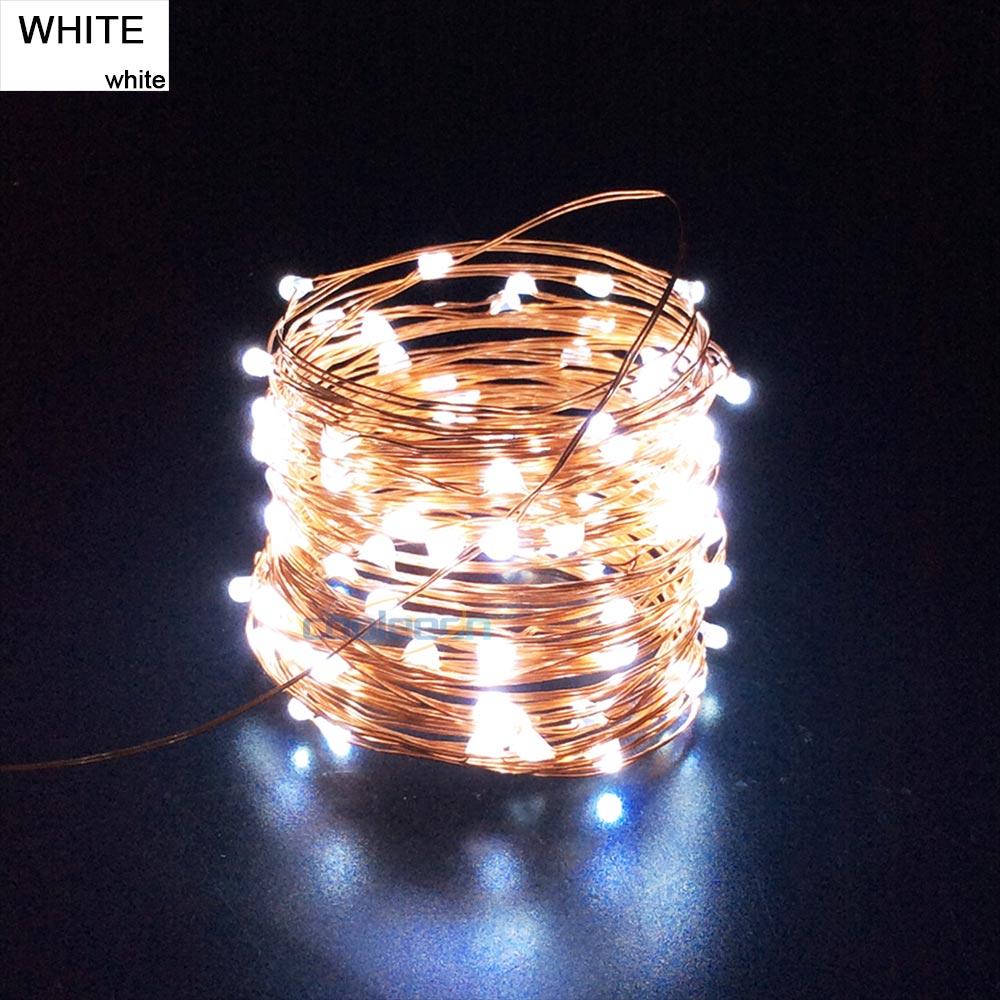 1 м 2 м 3 м 4 м светодиодная гирлянда из медной проволоки CR2032 кнопка питание от батареек цветная светодиодная лента лампа для праздничного рождественского декора