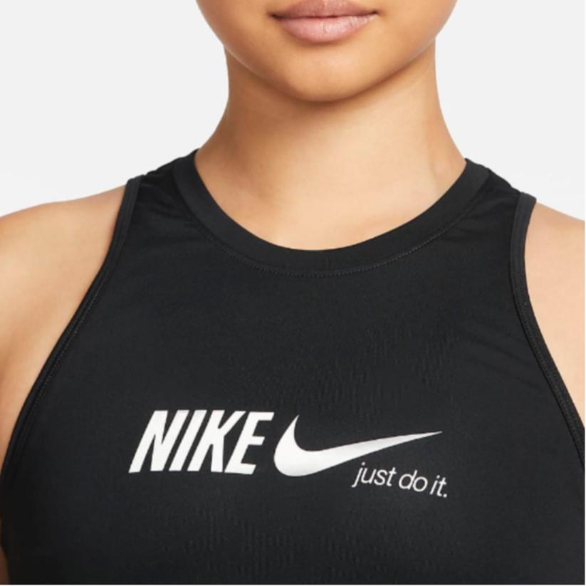 Nike Dri-FIT One Logo Print Round Neck Майка женская Топы Черный DM7368-010