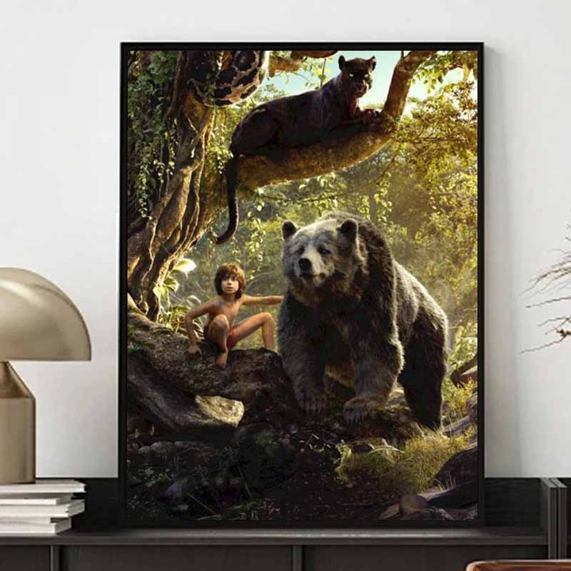Disney 5D DIY Diamond Painting Enchanted Forest and Friends Illustration Cartoon Full Diamond Mosaic Art Wall Decoration Set
