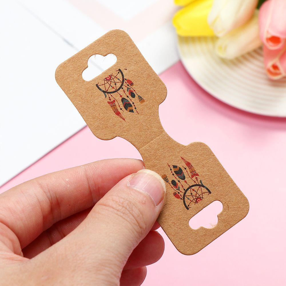 Hair Rope Wrist Strap DIY Package Hanging Blank Tag Jewellery Packing Card Display Holder Cardboard