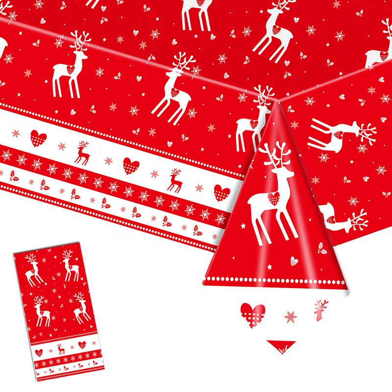 Рождественская одноразовая пластиковая скатерть с рисунком уродливого свитера с изображением пряничного человечка и оленя, водонепроницаемая, маслянистая, для вечеринки