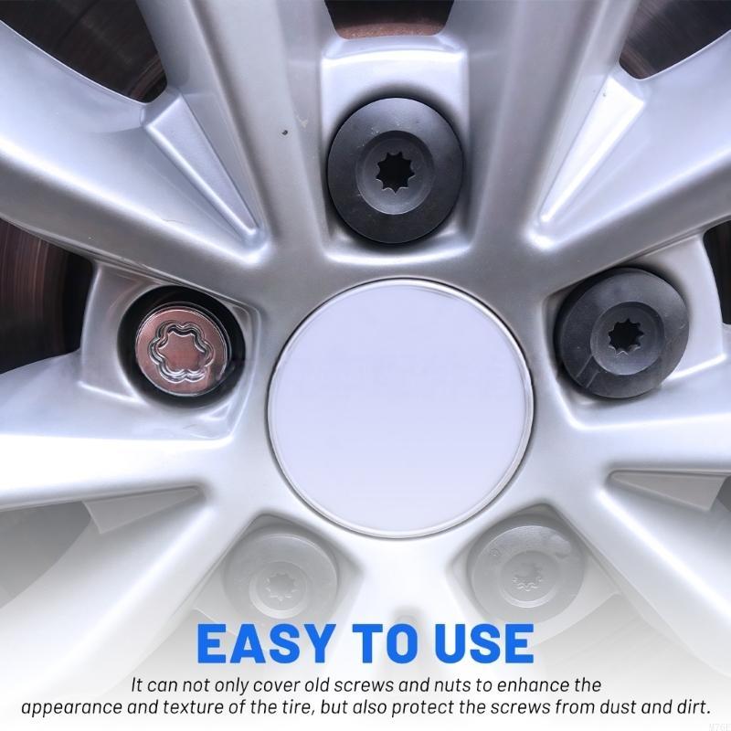 M76E Wheel Bolt Caps with Cap Puller Tool for 2003-2020 Nut Cover Auto Accessory