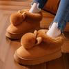 Women's Memory Foam Home Bootie Slippers Warm Cozy Suede Snow Boots with Fuzzy Plush Lined for Women Winter Non Slip House Shoes for Indoor Outdoor