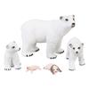 5 шт. Имитация модели животного Имитация белого медведя Украшение для роста детей Когнитивный цикл развития A
