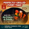 Stainless Steel Skewers for Air Fryer and Oven, Food-Grade Thickened Meat Kebab Sticks, Vertical Roasting Skeers for BBQ, Grilling Needle