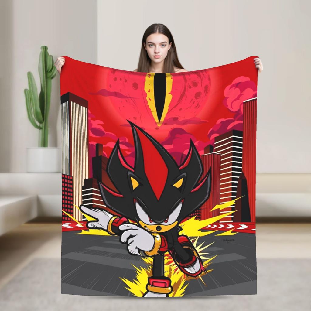 Ежик Тень X - Путь Тени Винтажное Одеяло Фланелевое Винтажное Теплое Покрывало для Постели Осень/Зима