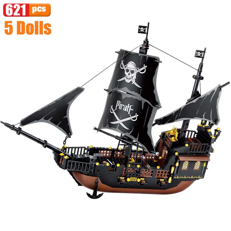 Enlighten Building Block Pirates And Royal Guards Battle Castle 366pcs Educational Bricks Toy For Boy Christamas Gift 310