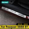 Для Peugeot 3008 GT 2016 2017 2018 2019 2020 2021 2022 2023 3008GT MK2 гибридный автомобиль дверной порог защитная накладка аксессуары