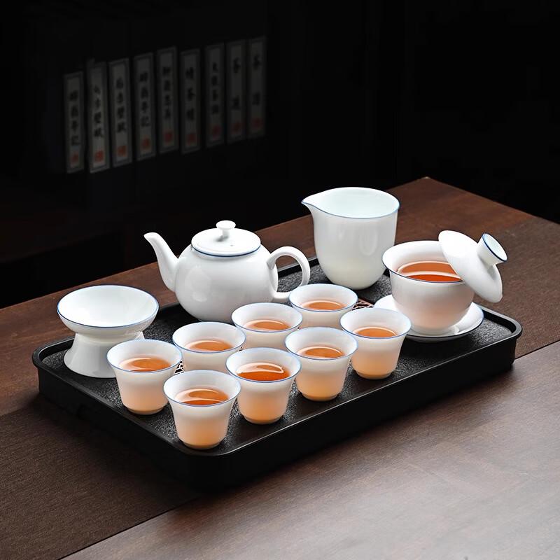 Wo Ding White Porcelain Kung Fu Tea Set